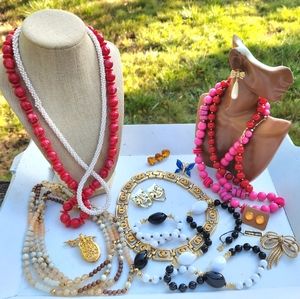 Vintage Costume Jewelry Lot 13 piece